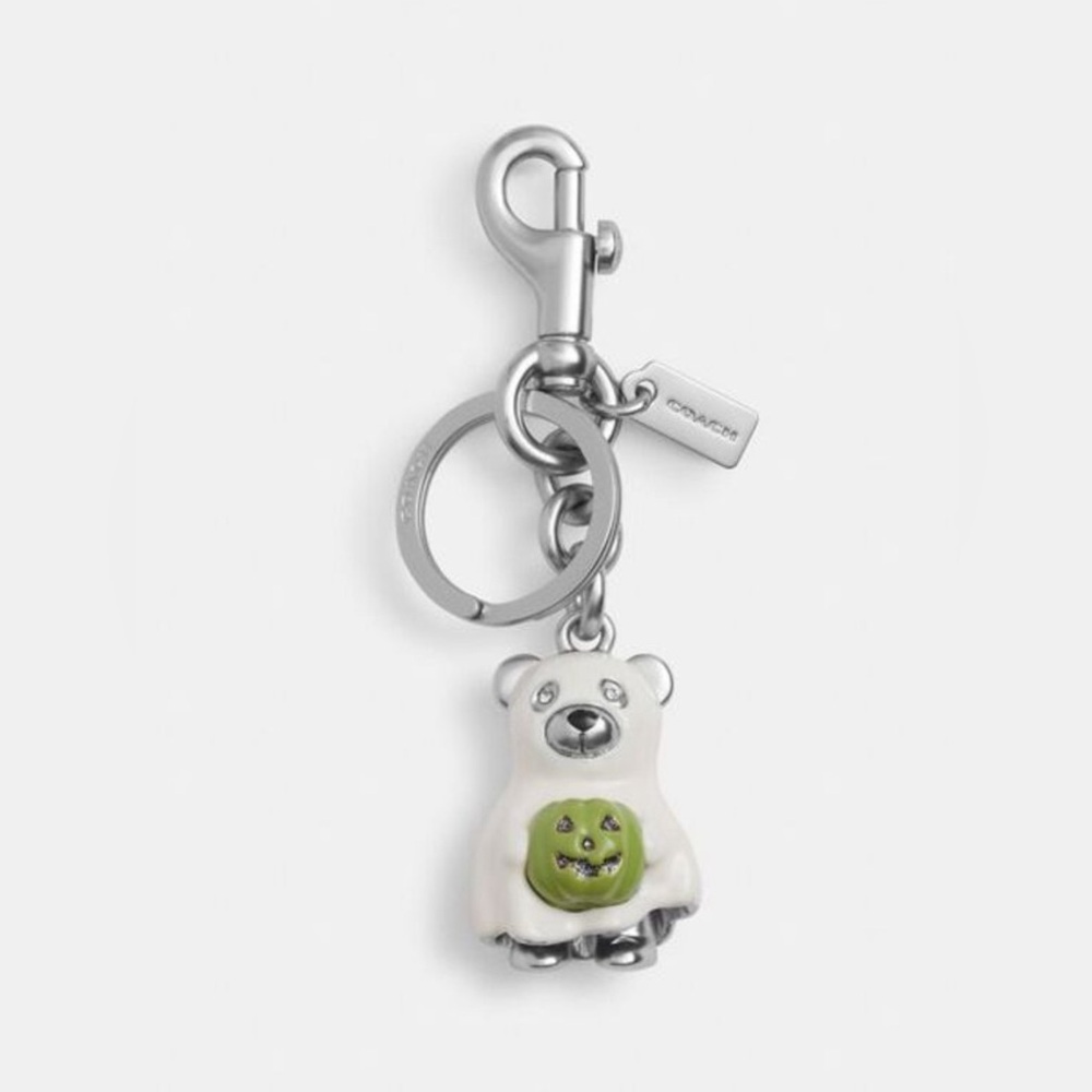 Last 3! NWT Coach Outlet Halloween Ghost Bear Bag Charm